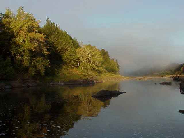 Early morning fog on my fishing hole below the River Inn!